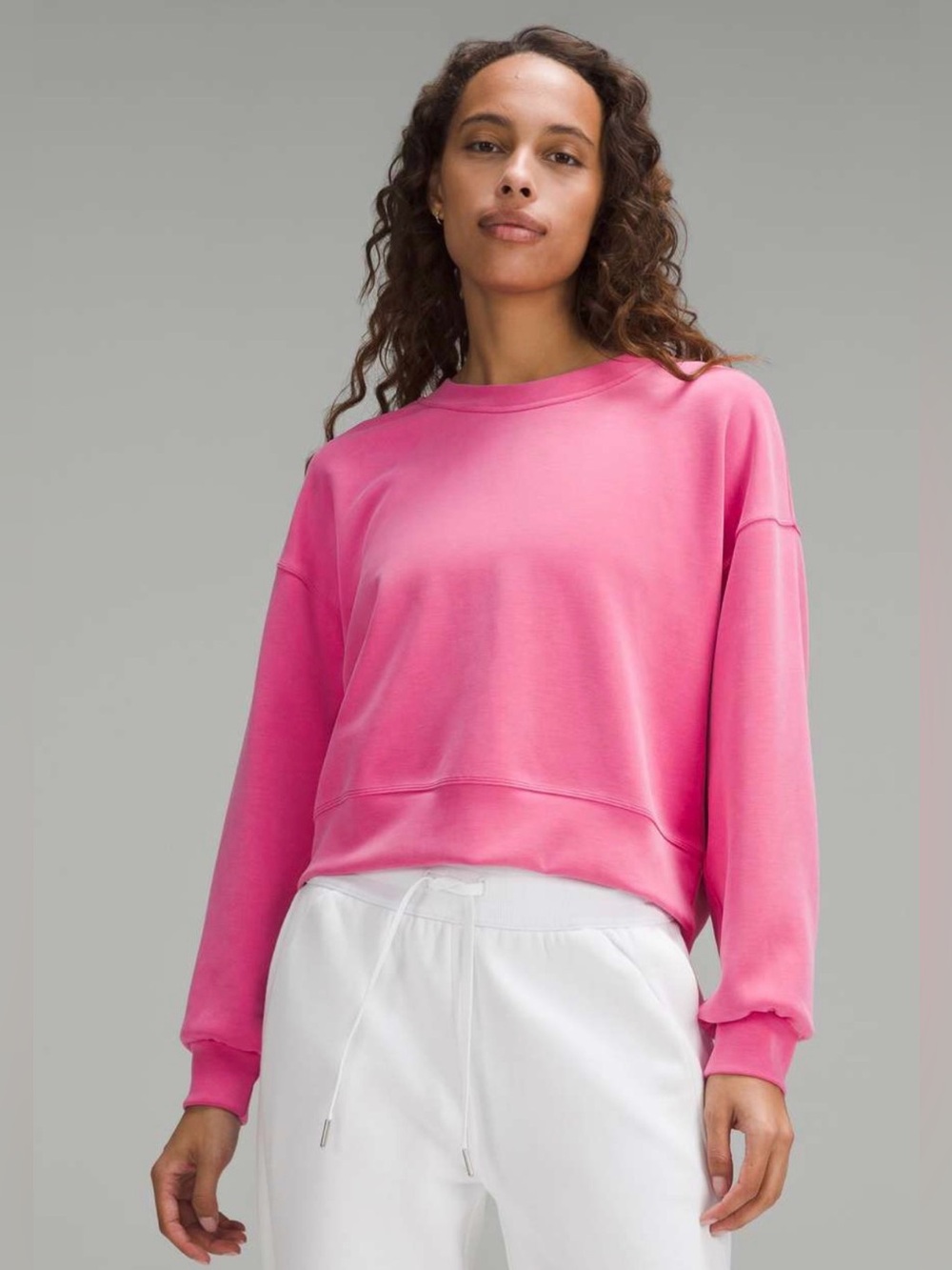 Lululemon Softstreme Perfectly Oversized Cropped Crew, Size 4